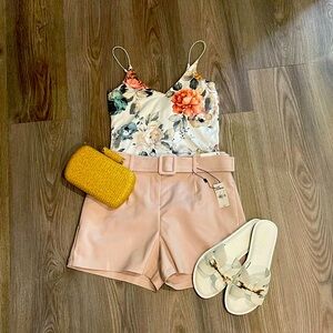 Shortie High Rise Tailored Style Shorts (shorts only) NWT